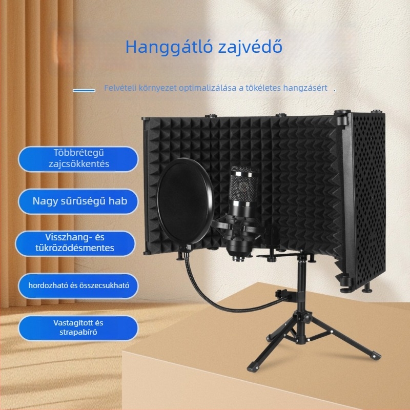 Mikrofon zajcsökkentő burkolat – J.i.a M3/M5, Audio kiegészítők, zajcsökkentés, összecsukható fém