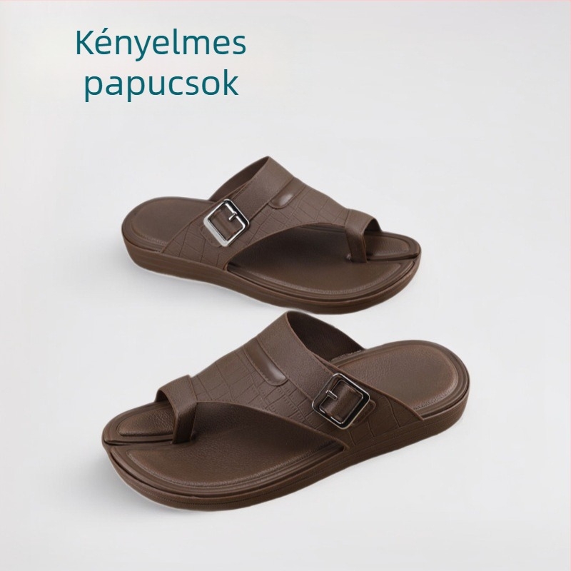 Férfiaknak szabadidős flip-flopok, nyitott lábujjú, PVC felsőrész, EVA talp