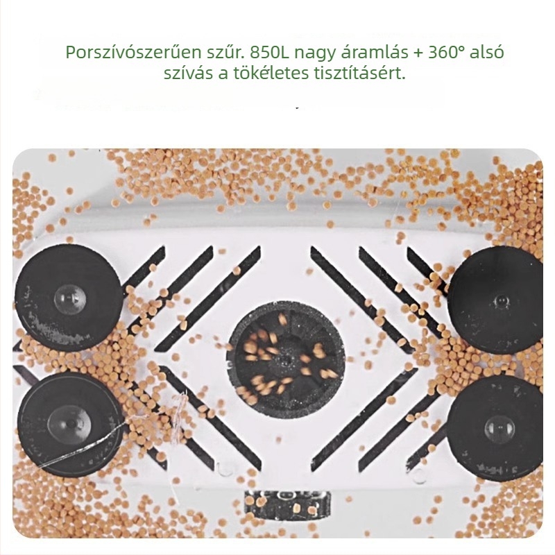 Teknős akvárium szűrő, ultra alacsony vízszinttel, alsó szívó, 3-in-1 cirkulációs pumpa a szűréshez és oxigénellátáshoz (cseppfolyó filtráció)