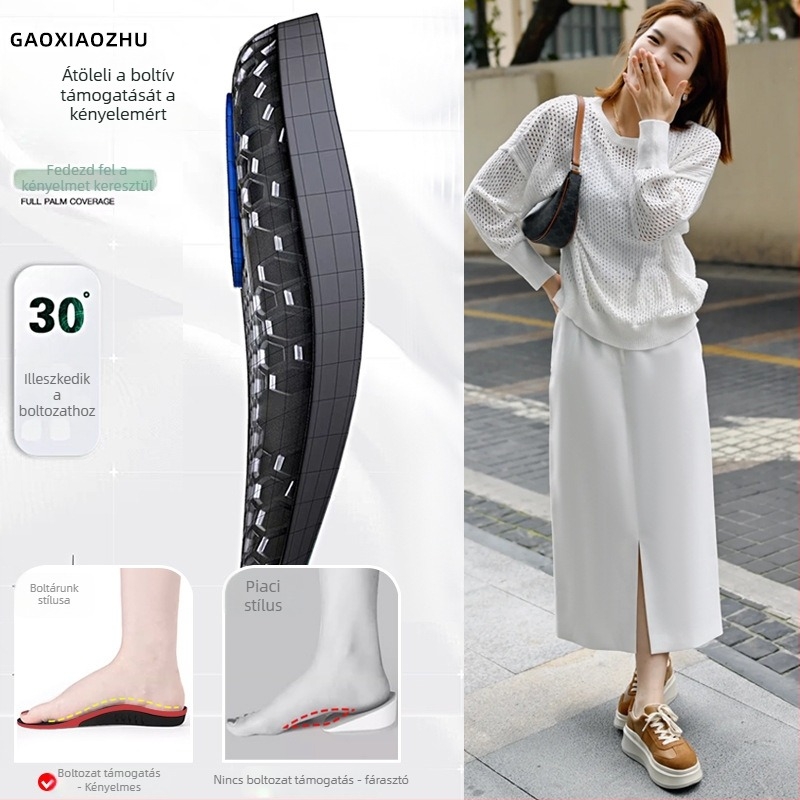 Rejtett sarkú platform cipő juhbőr felsőrész, slip-on zárás, 6-8 cm sarokmagasság, habgumi talp