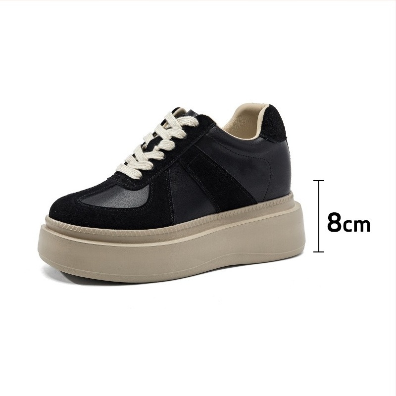 Rejtett sarkú platform cipő juhbőr felsőrész, slip-on zárás, 6-8 cm sarokmagasság, habgumi talp