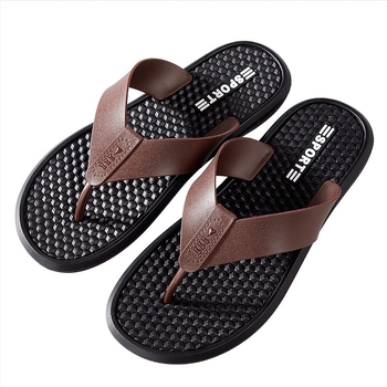 Férfi flip-flop papucs – nyitott orrú, mindennapi lazítás; felső PVC, talp PVC, talp injekciós formázással