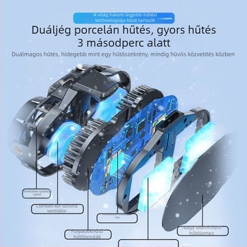 Élő közvetítéshez készült hátsó klipsz hűtő félvezető hűtéssel, beépített ventilátorral, játékokhoz való állvány