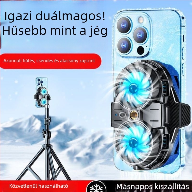 Élő közvetítéshez készült hátsó klipsz hűtő félvezető hűtéssel, beépített ventilátorral, játékokhoz való állvány