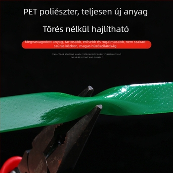 Műanyag‑ocel csomagoló szalag, húzószilárdság 450 kg, külső Ø600 mm, belső Ø400 mm, változatok: 1606/1608/1610/1910