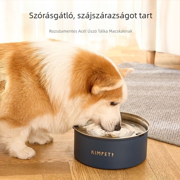 Rozsdamentes acélból készült, függő kutyavíztál, kiegészítőkkel