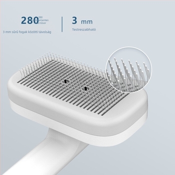 Kutyák ápolására szolgáló tűs fésű – rozsdamentes acél, negatív ionok, Modell 0101-124, Cool di