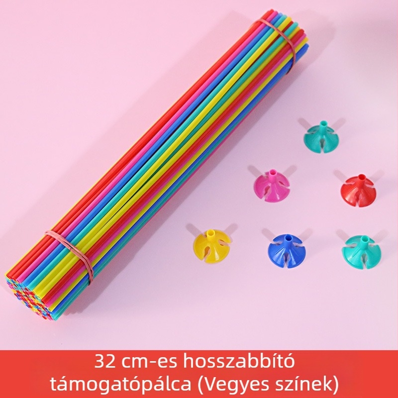 Kibővített műanyag ballon tartó rúd utcai stand dekorációhoz (anyag: műanyag; ballon típusa: más; forma: más)