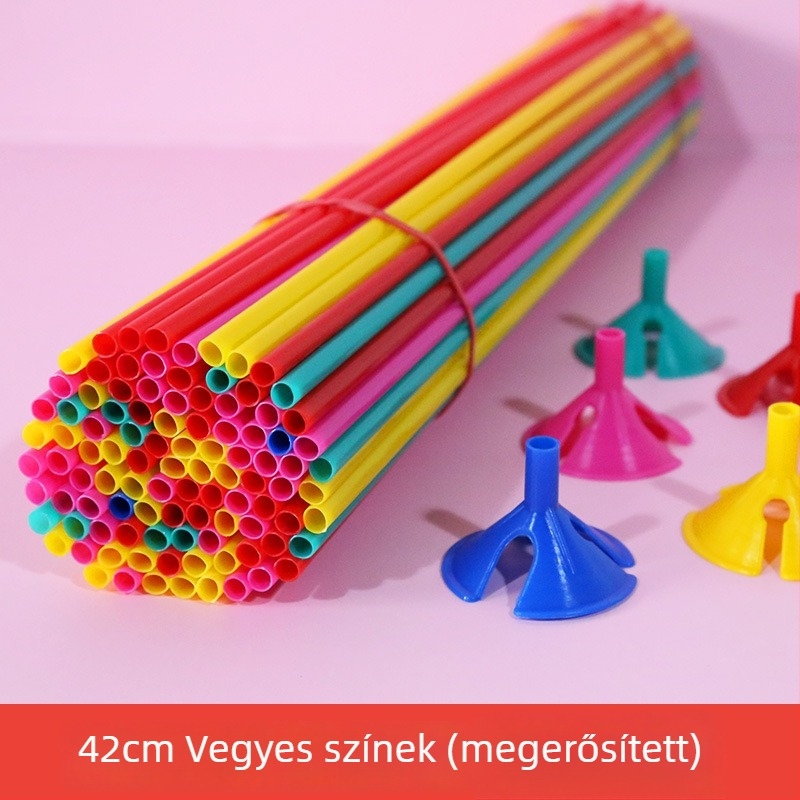 Kibővített műanyag ballon tartó rúd utcai stand dekorációhoz (anyag: műanyag; ballon típusa: más; forma: más)