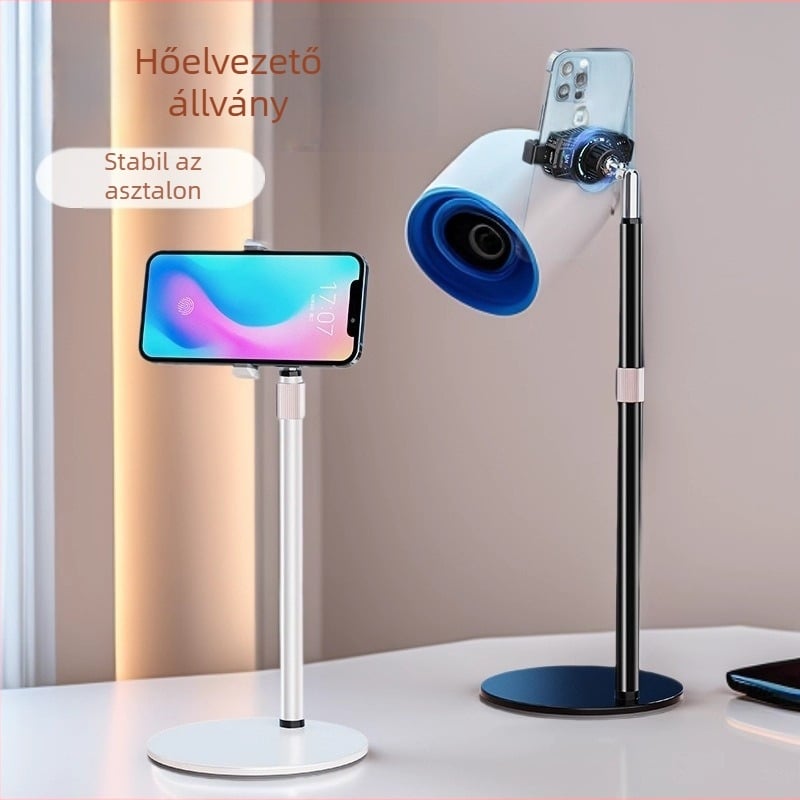 Asztali telefonhűtő állvány élő közvetítéshez — hőmérséklet-szabályozás digitális kijelzővel, félvezető hűtés, 6W, Type-C, 125 g, ABS+PC+alumínium