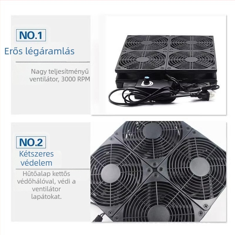 Hűtőventilátor routerhez és set-top boxhoz – ABS, hidraulikus csapágyak, 2800 RPM, csendes működés, szabályozható sebesség
