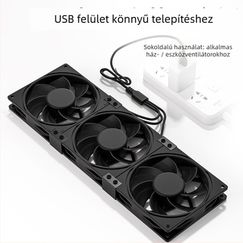 Ház hűtőventilátora, 5V, axiális, 1800 RPM, olajcsapágy, légáramlás