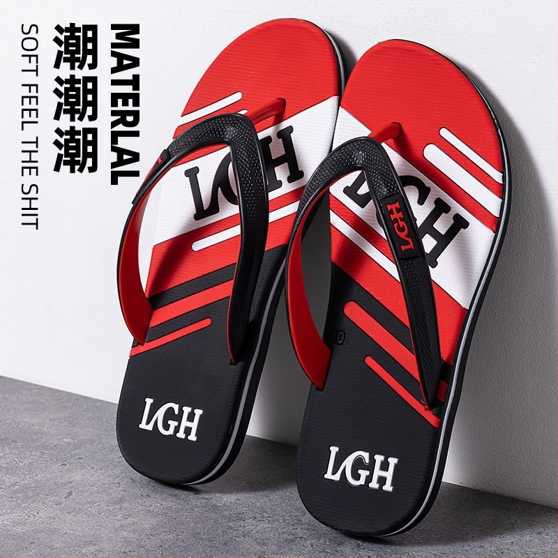 PVC férfi flip-flop papucs – könnyű, kopásálló, nyitott lábujjakkal, talp injekciózott formájú, légáteresztő, gyorsan száradó