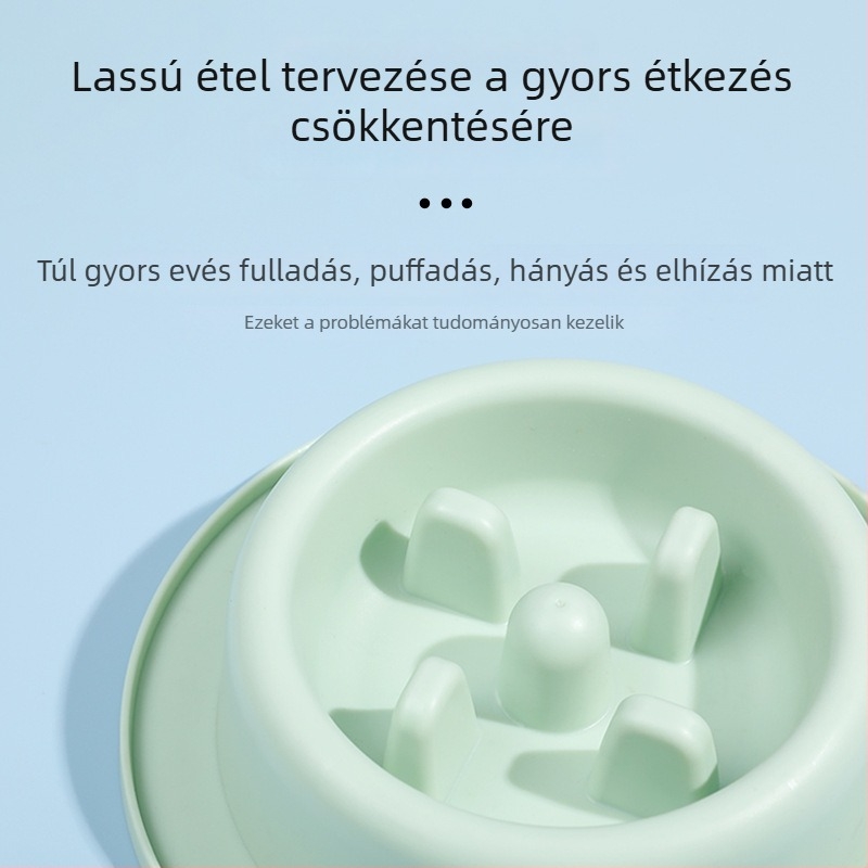 Beiqin műanyag csont alakú lassú etetésű tál kisállatoknak, fulladásgátló, nem automata etetés, 120 db