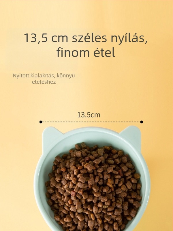 Macska etető tál magas talppal és nyak-támogatással, csordulásmentes kialakítás macskáknak (Anyag: Egyéb; Alkalmazható: Macska; Kategória: Kisállat etetőeszközök; Automatikus etetés: Nem)