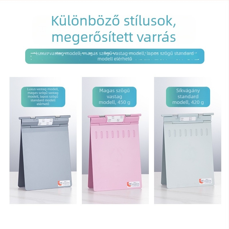 ABS műanyag orvosi kartotékklip logónyomtatással, testreszabható, A4-es méret kompatibilis, lemezvastagság 1,2 mm, tartós és ütésálló
