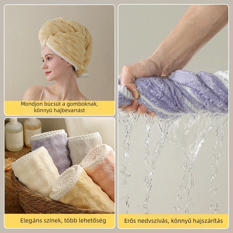 Hajszárító sapka korall fleece-ből, 32 szálból, síma szövés, 120–139 g, márka Man youyou