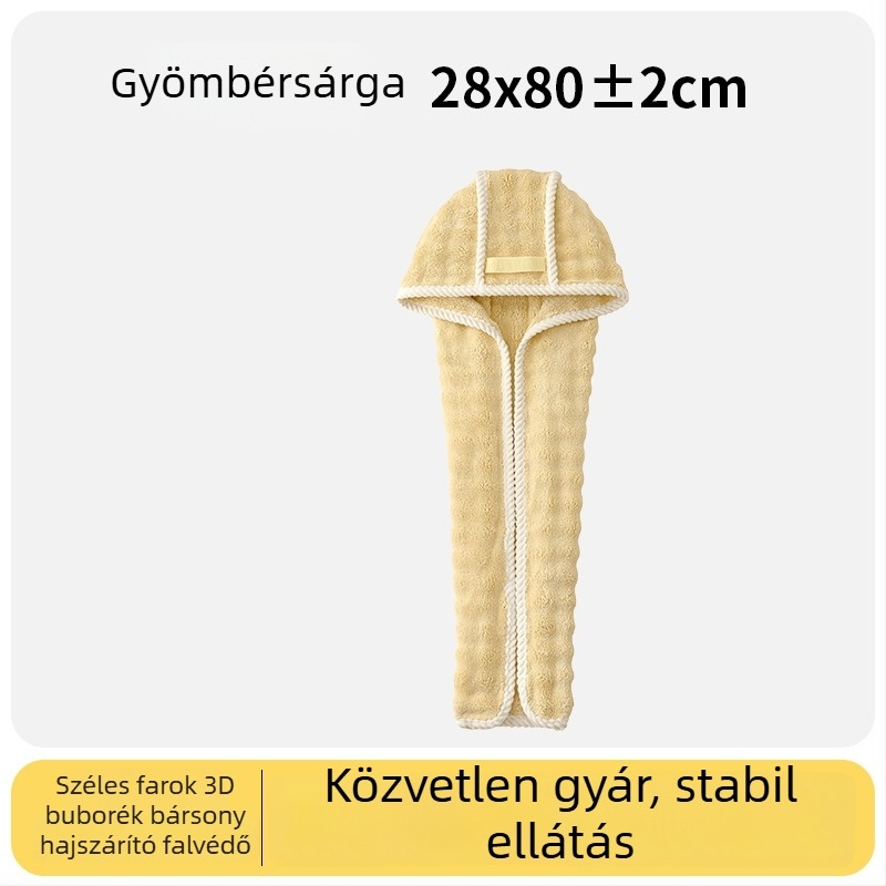 Hajszárító sapka korall fleece-ből, 32 szálból, síma szövés, 120–139 g, márka Man youyou