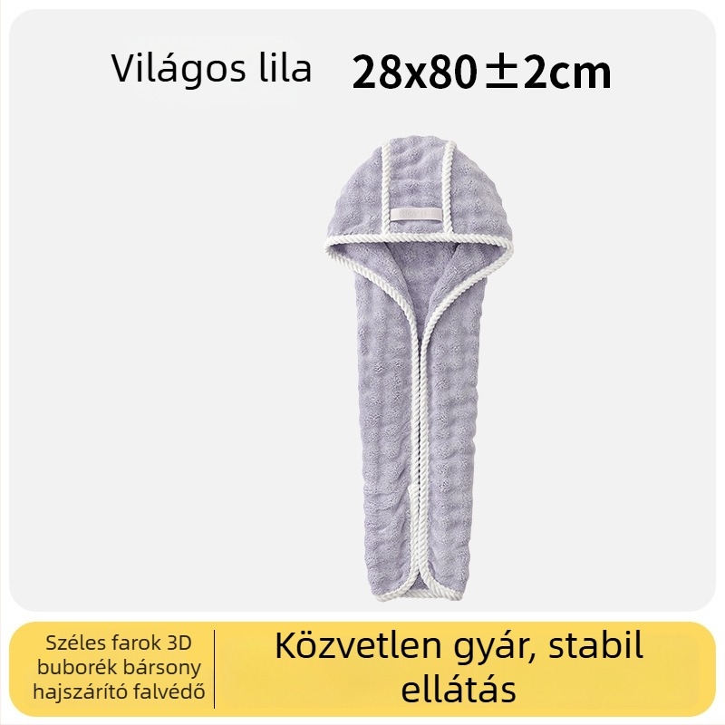 Hajszárító sapka korall fleece-ből, 32 szálból, síma szövés, 120–139 g, márka Man youyou