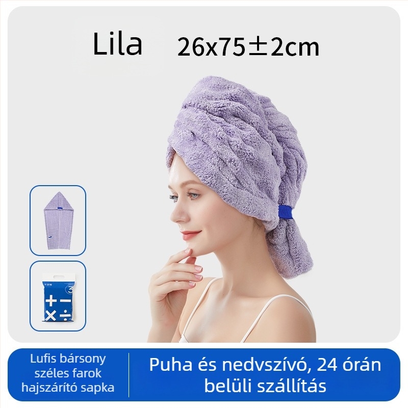 Hajszárító sapka korall fleece-ből, 32 szálból, síma szövés, 120–139 g, márka Man youyou