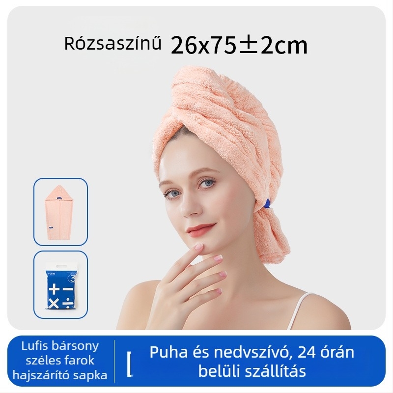 Hajszárító sapka korall fleece-ből, 32 szálból, síma szövés, 120–139 g, márka Man youyou