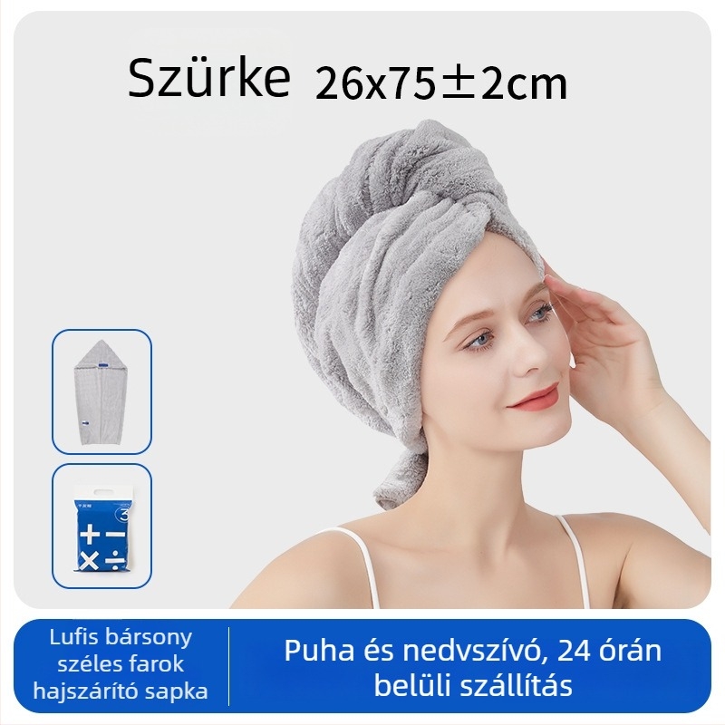 Hajszárító sapka korall fleece-ből, 32 szálból, síma szövés, 120–139 g, márka Man youyou