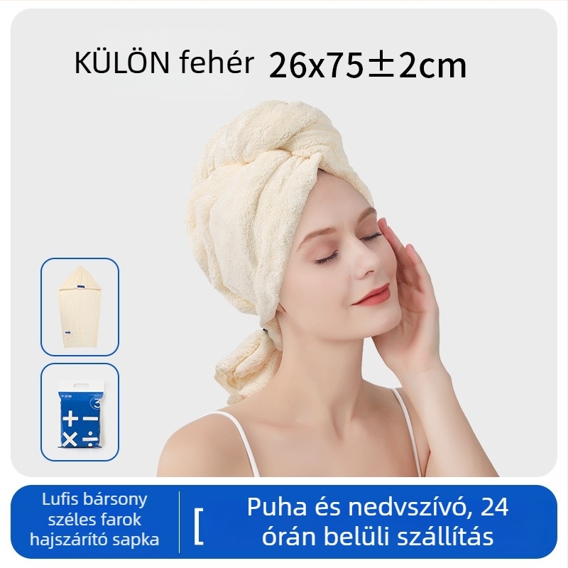 Hajszárító sapka korall fleece-ből, 32 szálból, síma szövés, 120–139 g, márka Man youyou