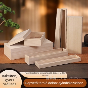 Lumao természetes fa illatosító doboz gravírozással, fa csomagoló doboz ékszer tárolására