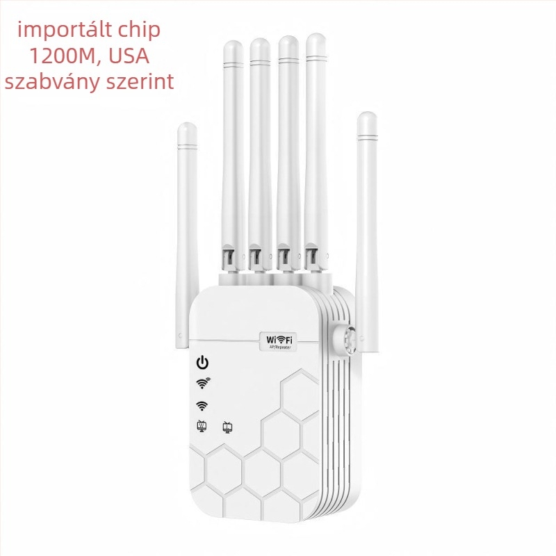 Hat antennaos WiFi ismétlő | 1200 Mbps | 300 m lefedettség | 802.11ac | falon átívelő