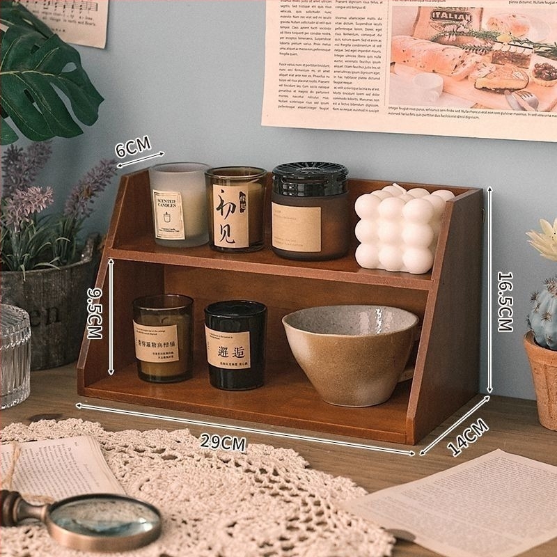 Tömörfa tároló doboz fiókokkal és válaszfalakkal, többszintű ékszer rendező, 18 L kapacitás