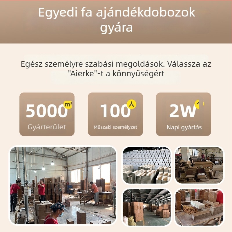 Testreszabható tömörfa ajándékdoboz belsővel, logónyomás kérhető, súly kb. 2 kg, univerzális csomagolás süteményekhez és Mooncakes