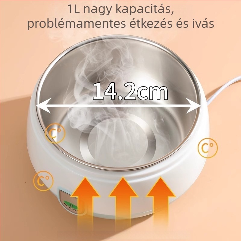Rozsdamentes acélból készült macska víztál melegítő