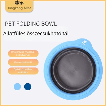 Xingkang szilikon Lassú etető tál háziállatoknak, összecsukható, hordozható