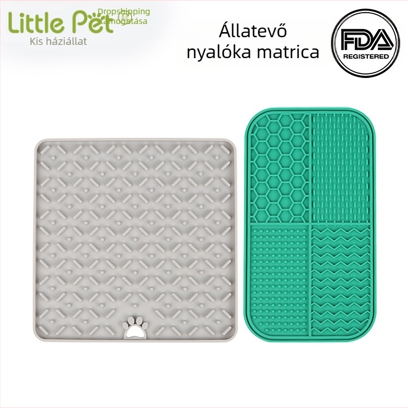 Szilikonból készült nyalómatrac háziállatok számára lassú etetéshez, Little Pet, 100 darabos doboz, háziállati étel