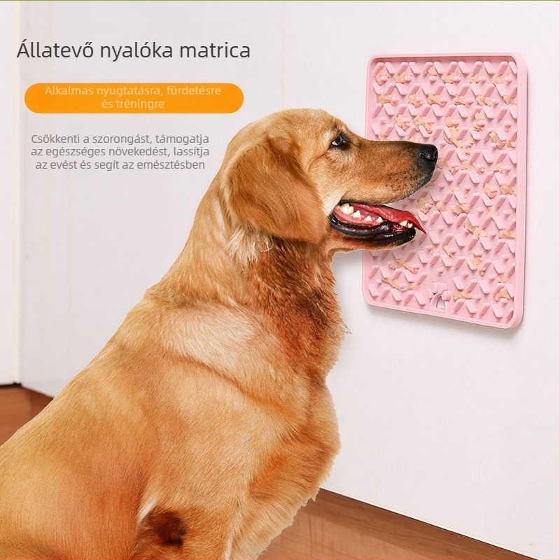 Szilikonból készült nyalómatrac háziállatok számára lassú etetéshez, Little Pet, 100 darabos doboz, háziállati étel