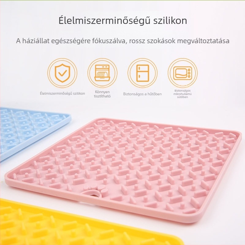 Szilikonból készült nyalómatrac háziállatok számára lassú etetéshez, Little Pet, 100 darabos doboz, háziállati étel