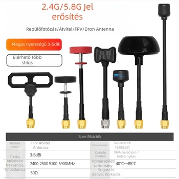 5,8 GHz FPV videóátviteli antenna UAV‑hoz – nagy nyereség, zajálló, omni‑irányú