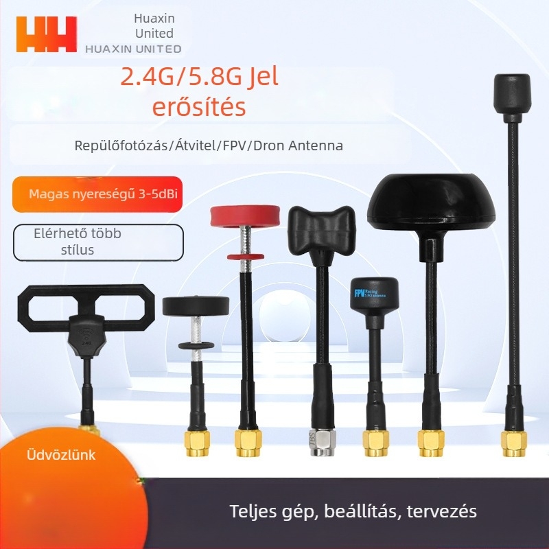 5,8 GHz FPV videóátviteli antenna UAV‑hoz – nagy nyereség, zajálló, omni‑irányú