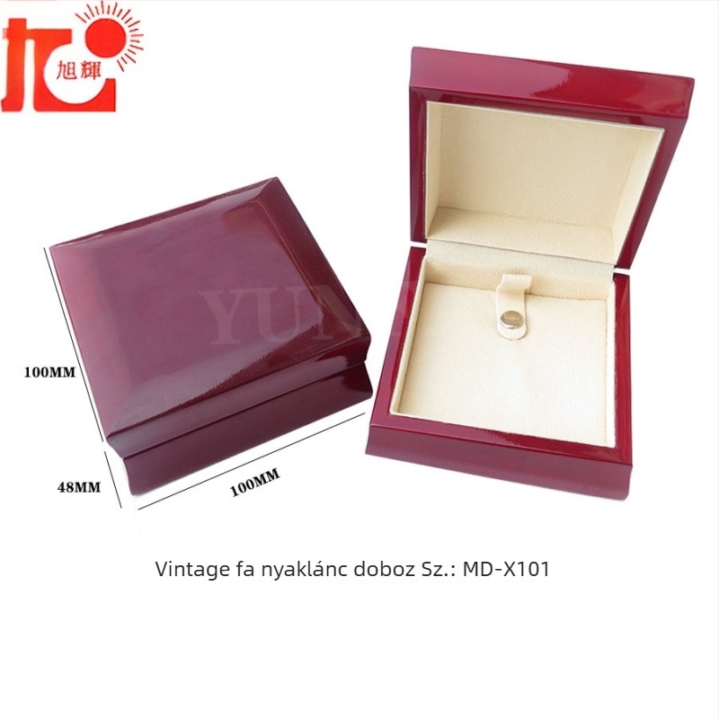 Fából készült ékszerdoboz – faanyag, doboz típusú csomagolás, ékszerekhez (nyakláncok, karkötők, gyűrűk)