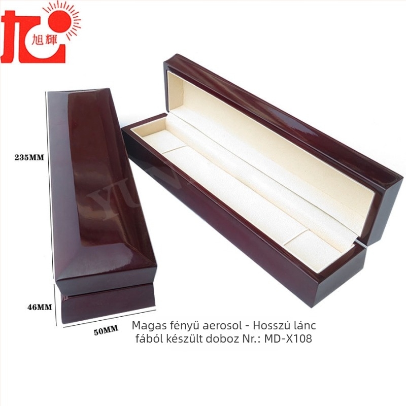 Fából készült ékszerdoboz – faanyag, doboz típusú csomagolás, ékszerekhez (nyakláncok, karkötők, gyűrűk)