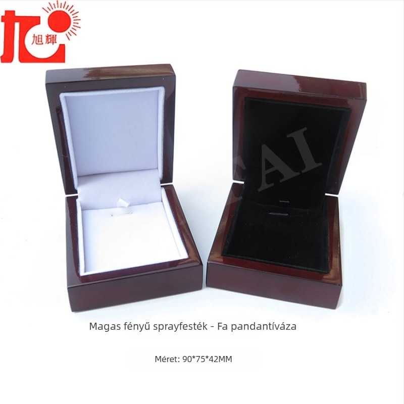 Fából készült ékszerdoboz – faanyag, doboz típusú csomagolás, ékszerekhez (nyakláncok, karkötők, gyűrűk)