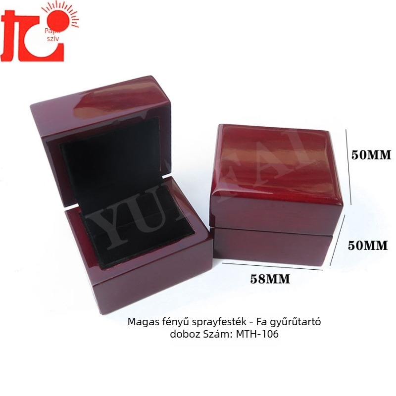 Fából készült ékszerdoboz – faanyag, doboz típusú csomagolás, ékszerekhez (nyakláncok, karkötők, gyűrűk)