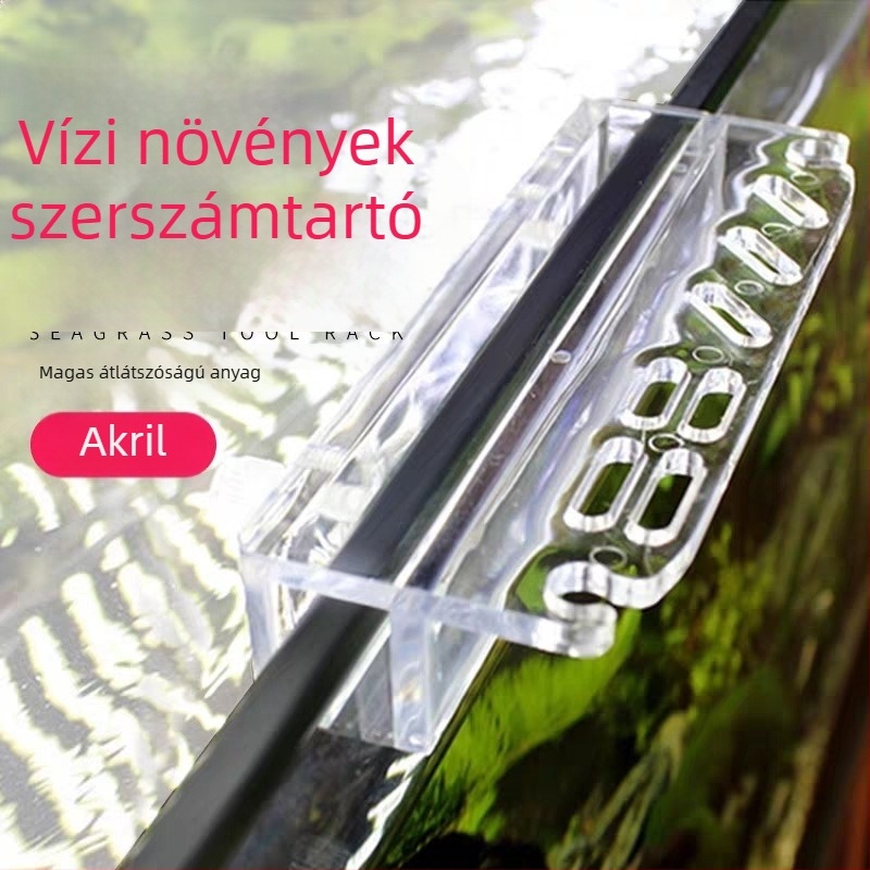 Akril akváriumi eszköztartó és növénygondozási szervező — 64 g