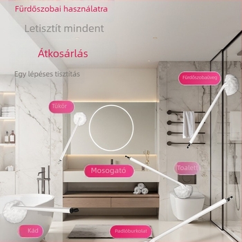 Baojia Jie Puha sörtéjű, hosszú nyélű WC-kefe, műanyagból, fürdőszobához