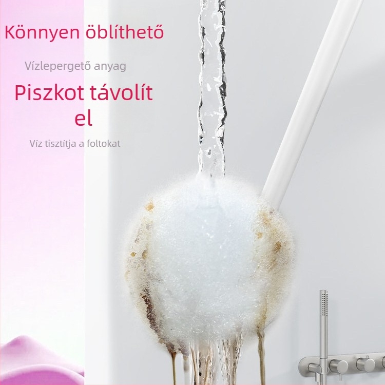 Baojia Jie Puha sörtéjű, hosszú nyélű WC-kefe, műanyagból, fürdőszobához