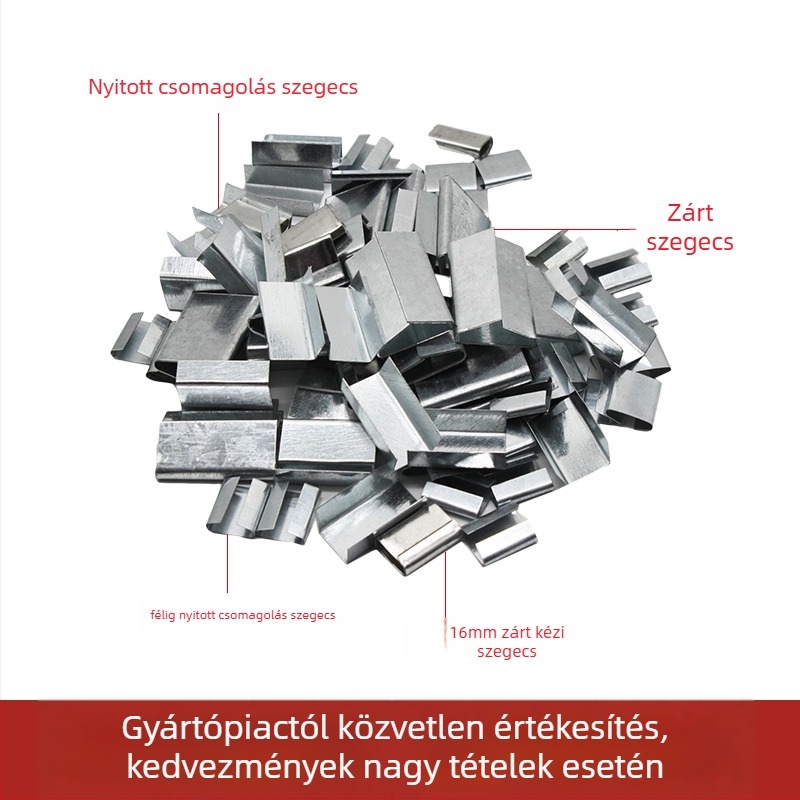 Nylon csomagoló csat vas csomagoláshoz – szakítószilárdság 246,9 kg – kartondobozos csomagoláshoz – különleges csat vas csomagolóhevederéhez – modell F756tt7659jshh