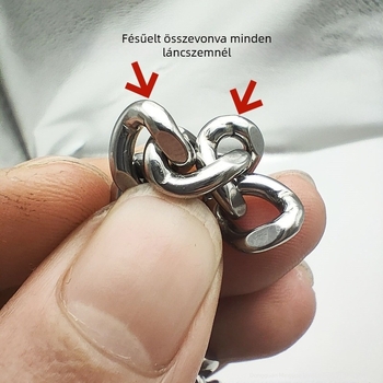 Kutyás láncos póráz, 304 rozsdamentes acél és valódi bőr, harapás elleni edzés, IP engedély, vontató póráz