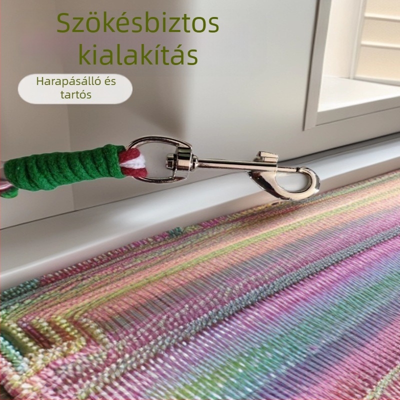 Kutyapóráz, nem visszahúzható, kézzel szőtt pamutszálas kötél, márka Lile, modell 005
