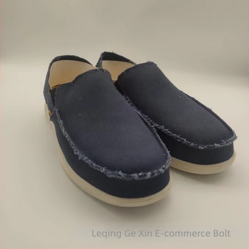 Férfi vászon slip-on loaferek – lélegző, könnyű, csúszásmentes, EVA talp