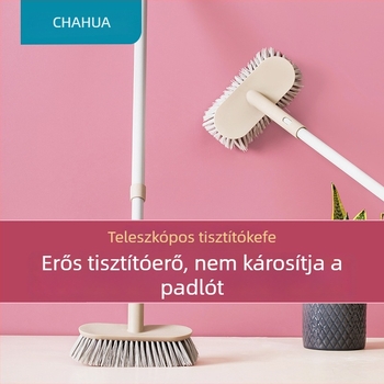 Camellia Hosszú nyélű padlótisztító kefe kemény sörtékkel padlókhoz, csempéhez és fürdőszobához